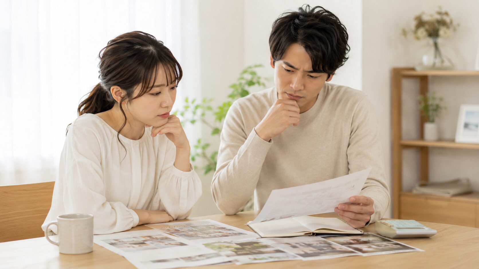 前撮りのプランやドレスを選んでいる様子